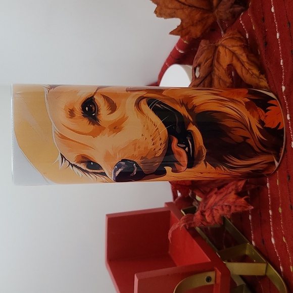 Pet Dog Breed 20oz SS skinny tumbler & lid-  Fall Themed-CHOOSE ITEM # - Picture 3 of 10